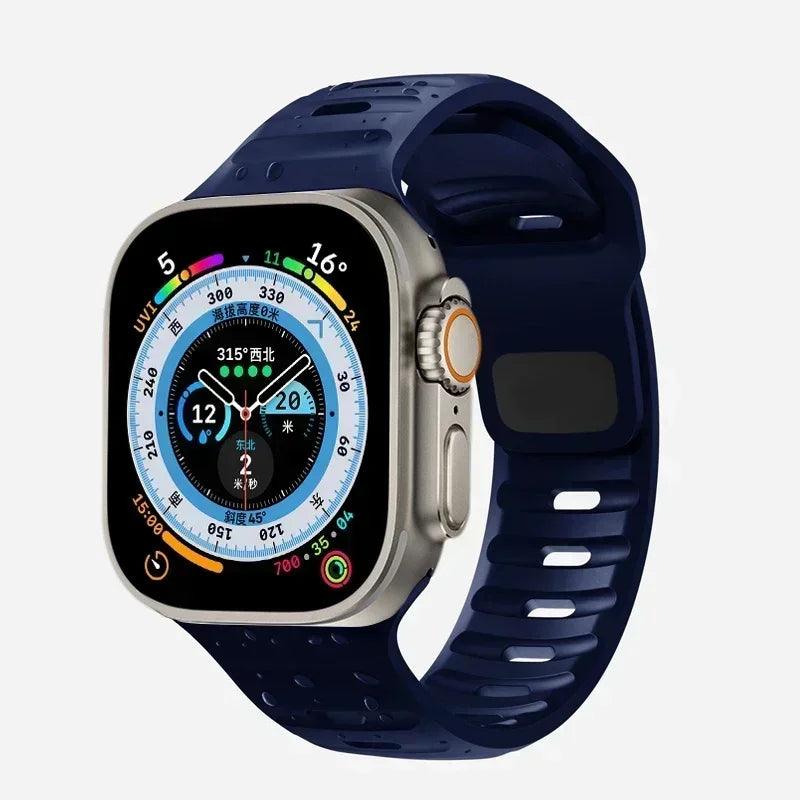 Apple Watch Armband Silikon Armband dunkel blau